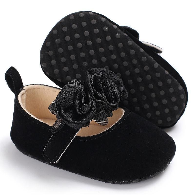 Baby Girls' Bow and Flower Mary Jane Dress Shoes