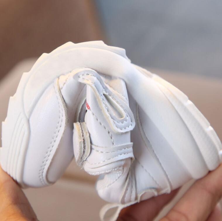 Children's Synthetic-Leather Hook-and-Loop Sneakers