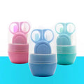 4 Pcs Baby Manicure Set Plastic Stainless Steel Finger Toe Nail Clipper Scissor Cutter Kit Children Kids Nails Care Tool