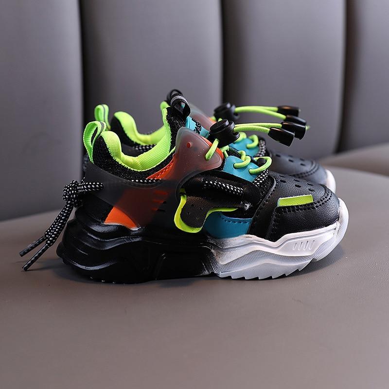Kids' Air-Mesh Elastic-Band Casual Sneakers