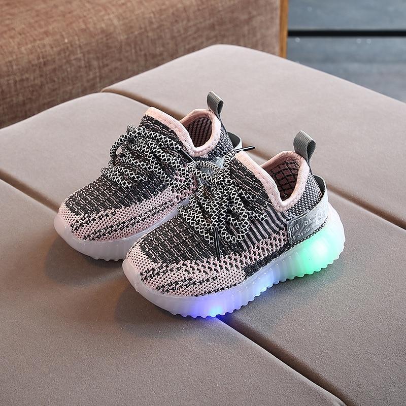 Children's Light-Up Mesh Lace-Up Sneakers