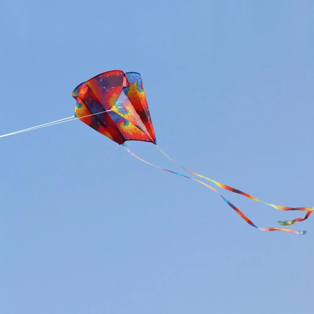 Adult Frameless Rainbow Parafoil Kite – Outdoor Colorful Kite with 30m Line, Long Tail, Kids Fun Toy, Kite Accessory