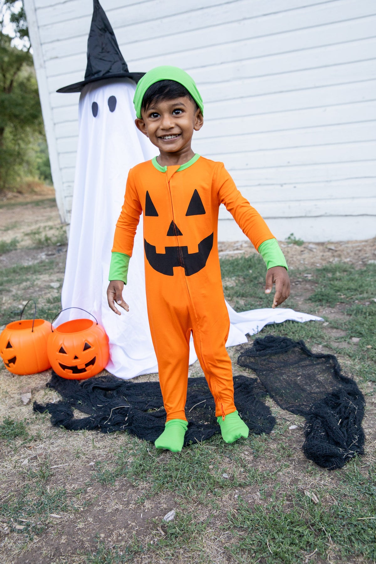 Pumpkin Patch PJ + Hat Costume Set