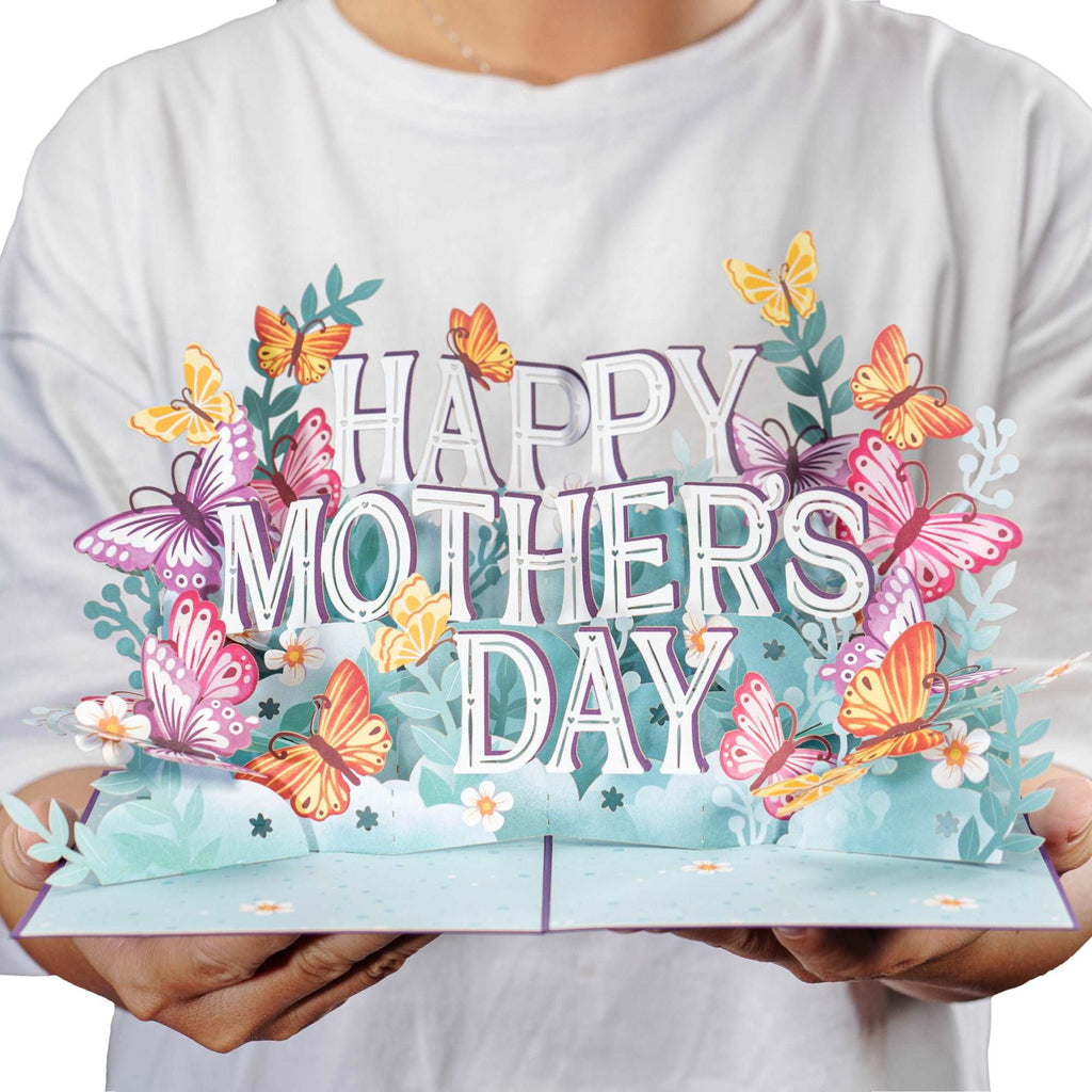 Happy Mothers Day Pop Up Card with butterflies