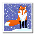 3dRose Cool red Fox and Winter Snowfall. Nice Family Friendly... - Iron on Heat Transfers (ht-376587)