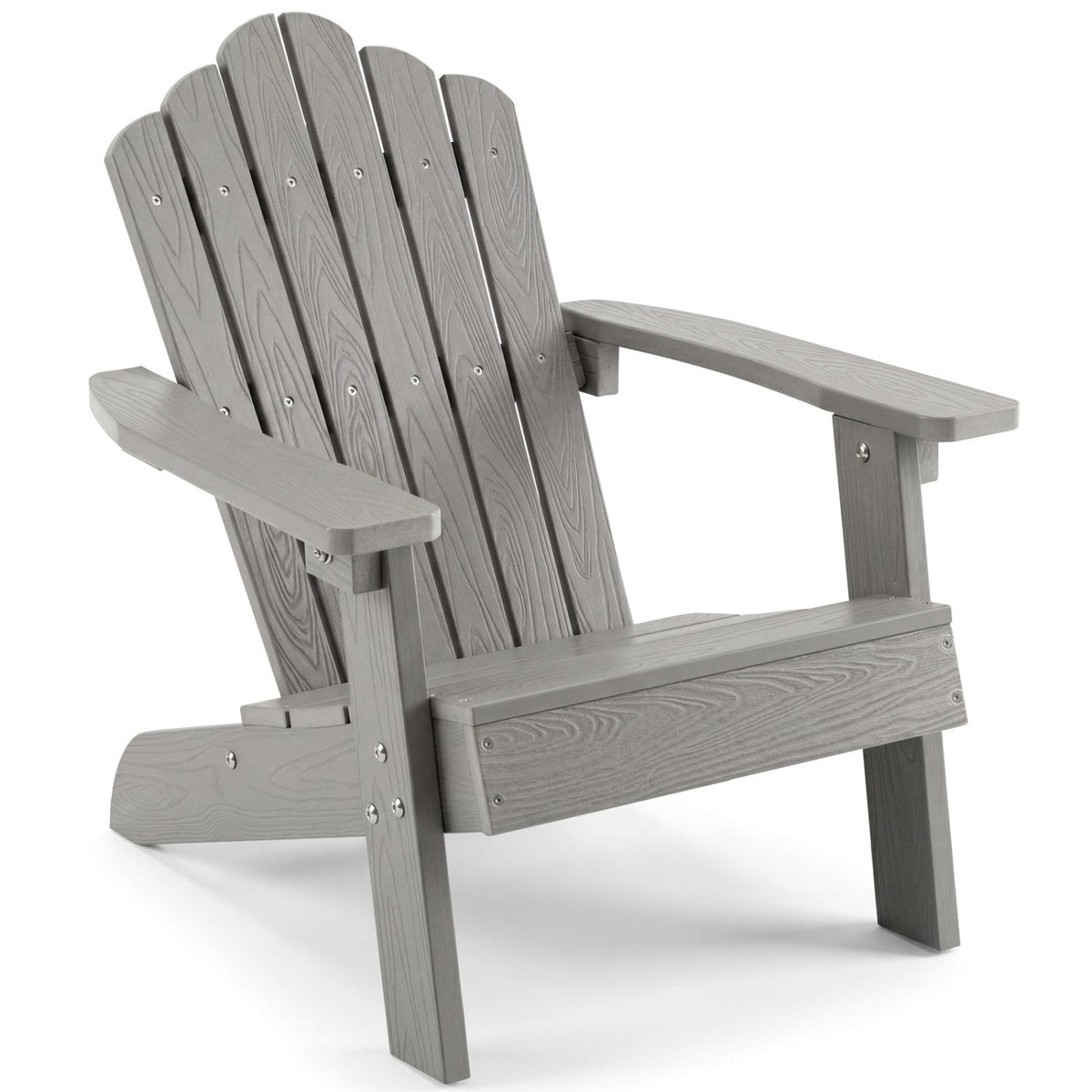 Kids Adirondack Chair All-weather Outdoor Chair for Children with Tilted High Backrest