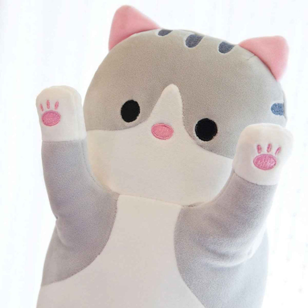 Long Cat Plush Pillow 26 Inch Soft Stuffed Animal for Kids