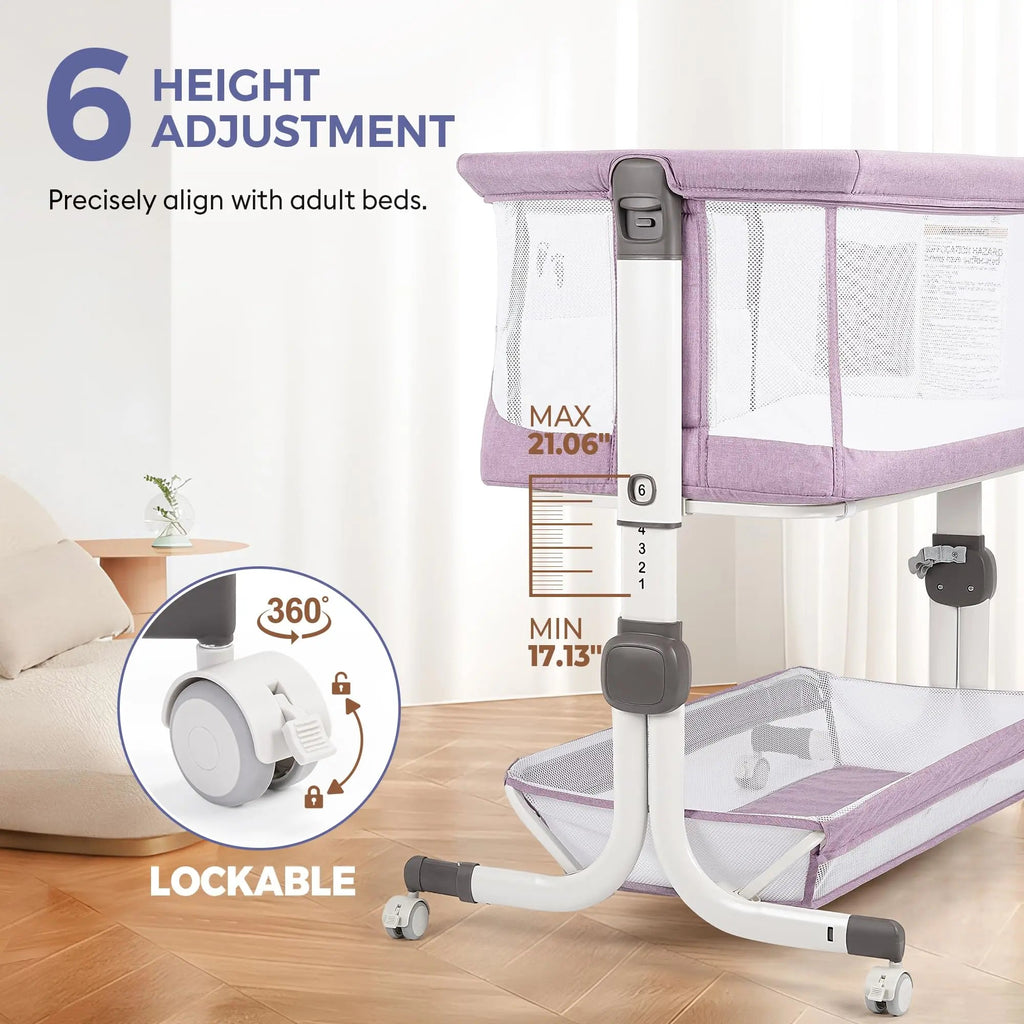 Momfann 4-in-1 Bedside Bassinet for Newborns