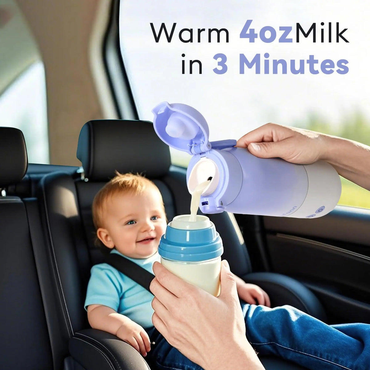 Momfann Portable Travel Bottle Warmer for Breast Milk & Water