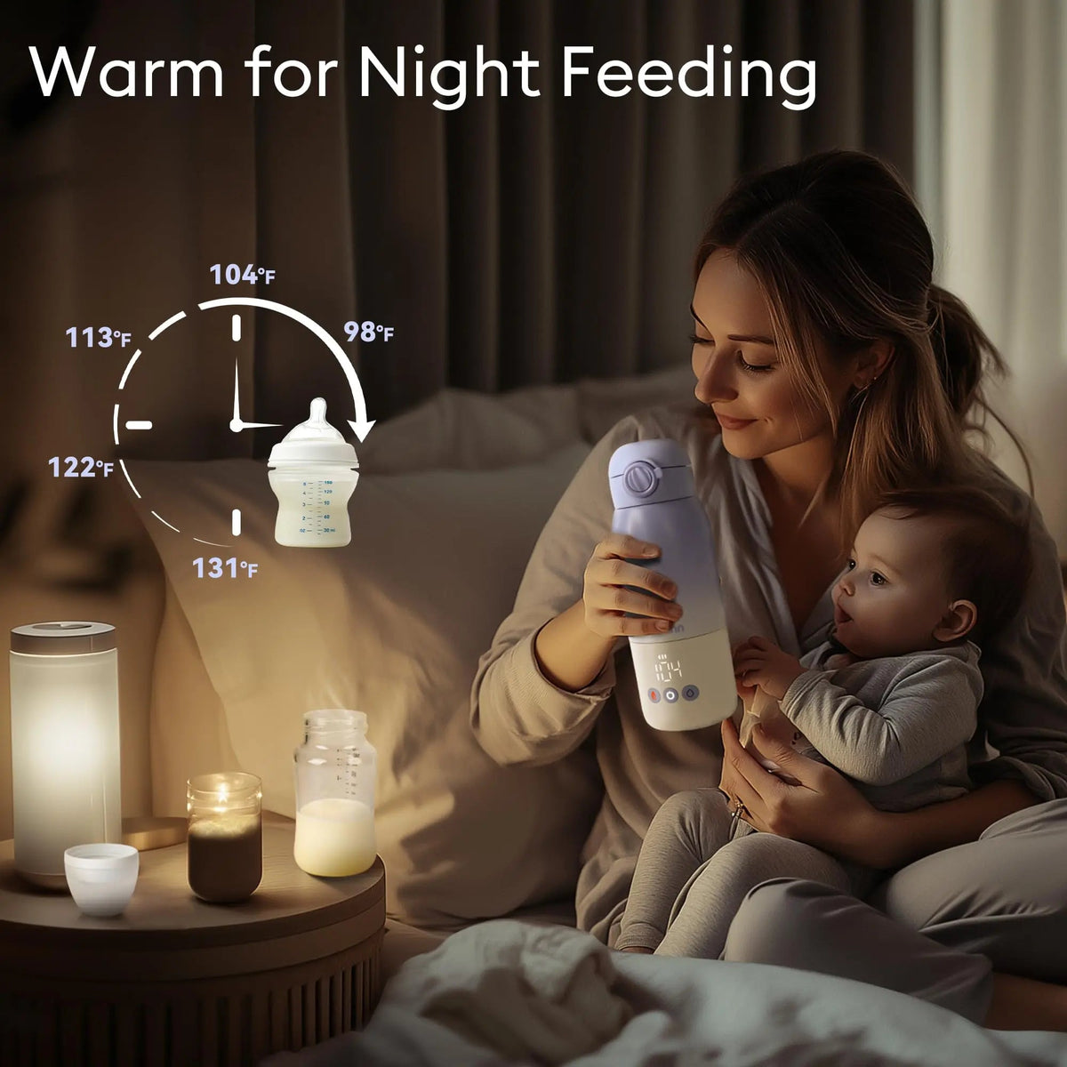 Momfann Portable Travel Bottle Warmer for Breast Milk & Water