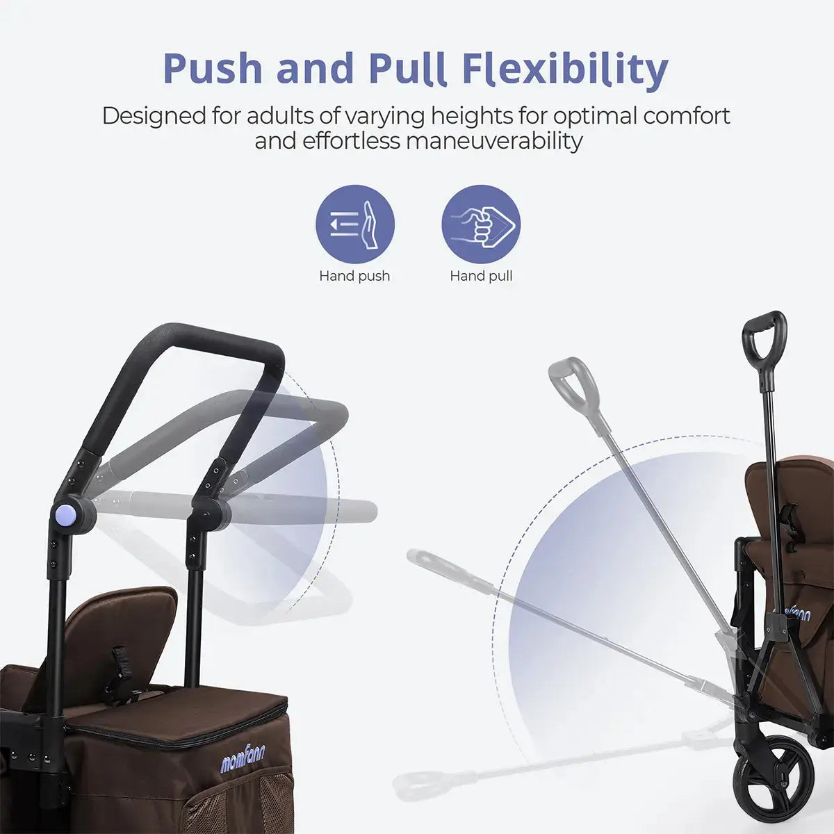 Momfann 4-in-1 Double Stroller Wagon for Kids