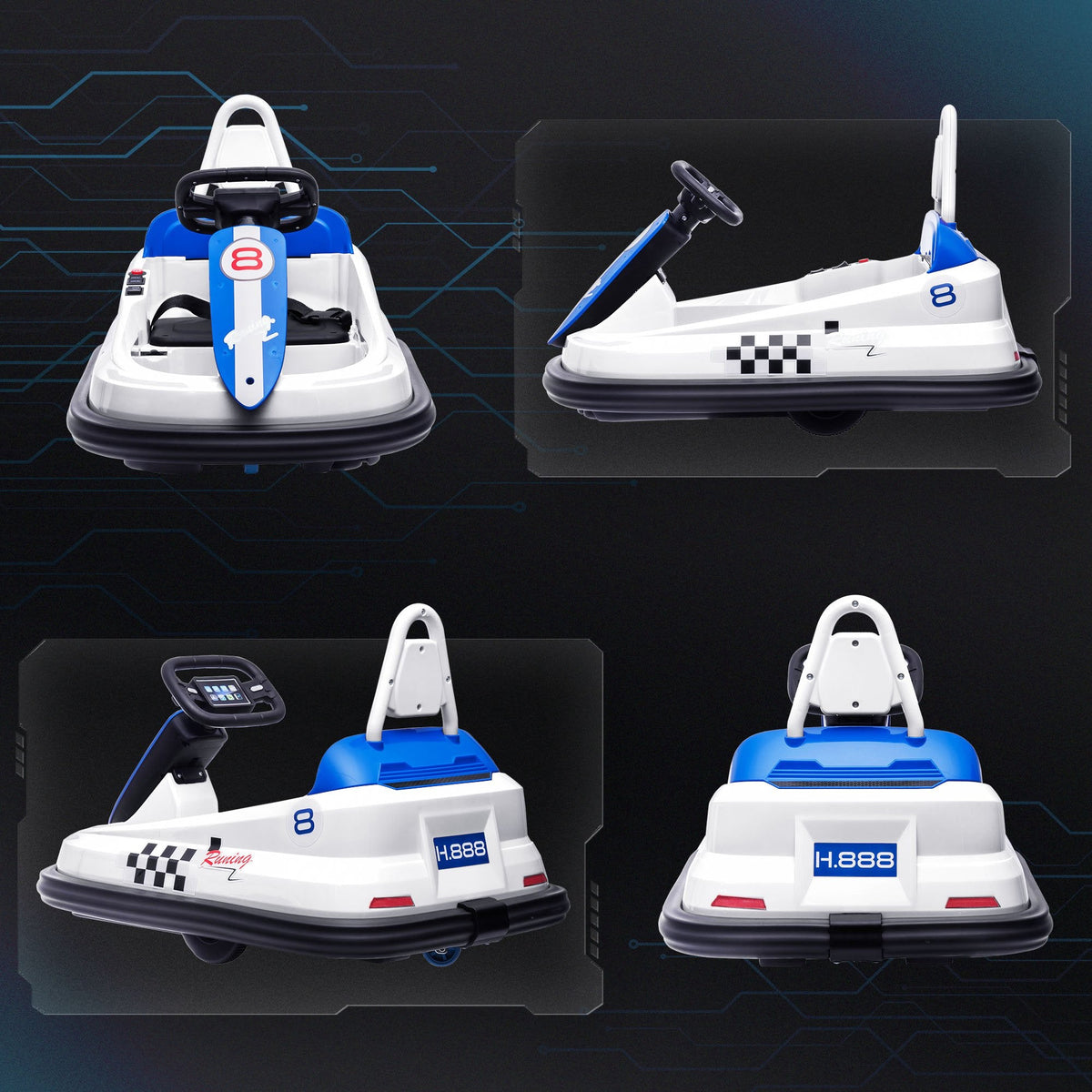 360° Rotating Electric Bumper Car for Kids - Fun Ride On Toy with 6V Battery