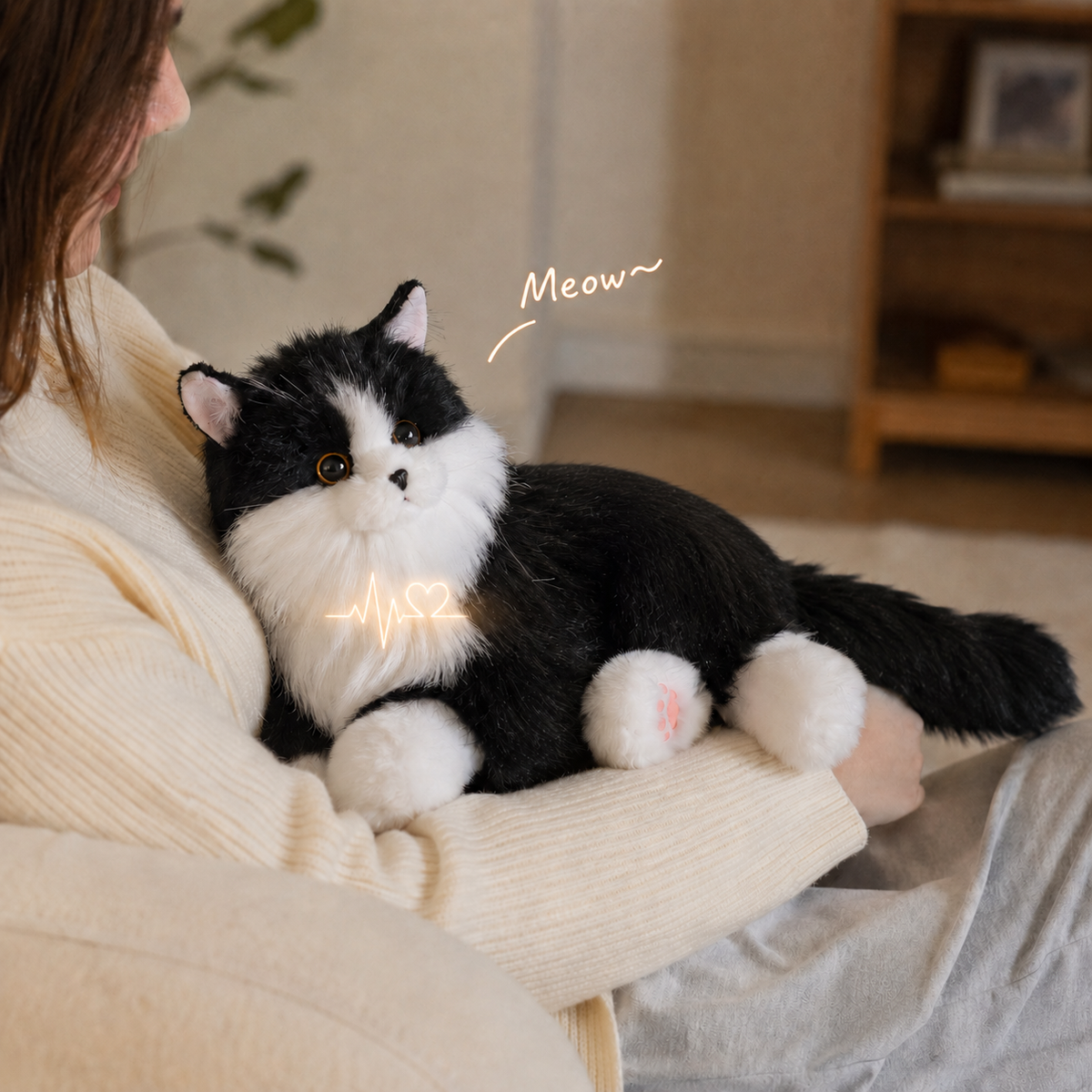 Percy Essential – Lifelike Interactive Robot Cat Companion for Seniors