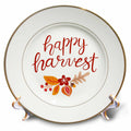 3dRose Happy Harvest For Thanksgiving Celebration - Plates (cp-371164)