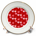 3dRose Cute Hearts With Valentine Words Pattern - Plates (cp-372143)