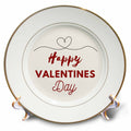 3dRose Image of Heart with Valentine Greetings - Plates (cp-375175)