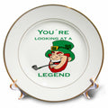 3dRose You are Looking at A Legend St Patricks Day - Plates (cp-377645)