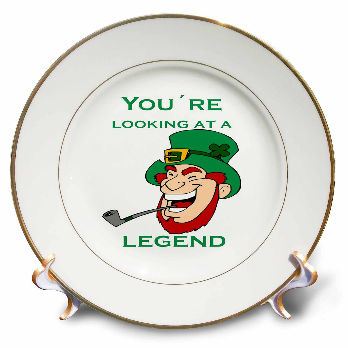 3dRose You are Looking at A Legend St Patricks Day - Plates (cp-377645)