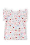 Red, White, & Sweet Short-Sleeve Ruffle Tee