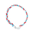 RAD - 18" Braided Rope Necklace (Red/Light Blue/White)