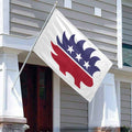 Red White and Blue Porcupine Single-Sided Flag(4 x 6)(One Side)