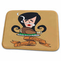 Dish Drying Mat - Give Thanks Retro Girl Turkey Dinner Thanksgiving