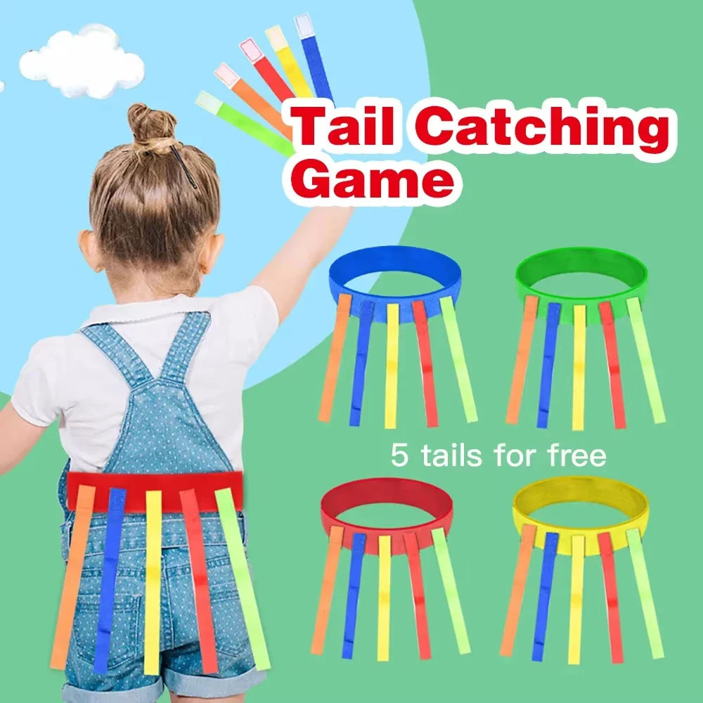 Children’s Outdoor Catching Tail Belt – Teamwork Training Toy for Kindergarten Kids, Fun Game Equipment