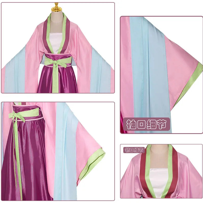 Maomao Anime Cosplay Costume – Pink Dress Outfit Set