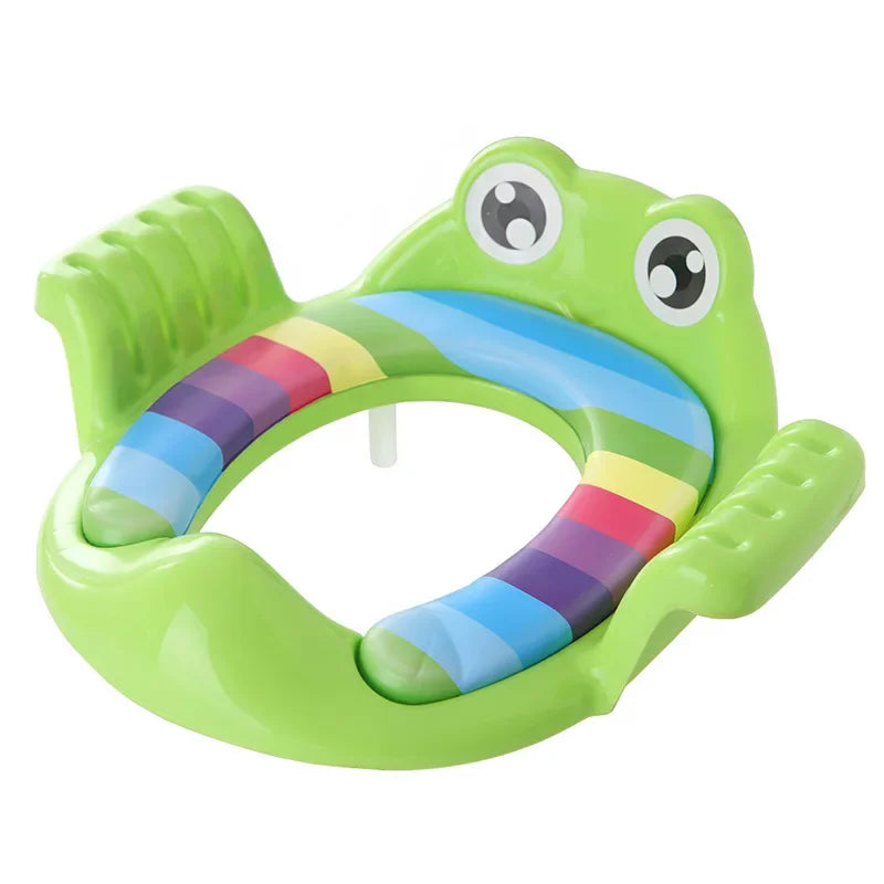 Baby Potty Training Seat with Adjustable Step Stool Ladder - Comfortable Cartoon Toilet Trainer for Toddlers