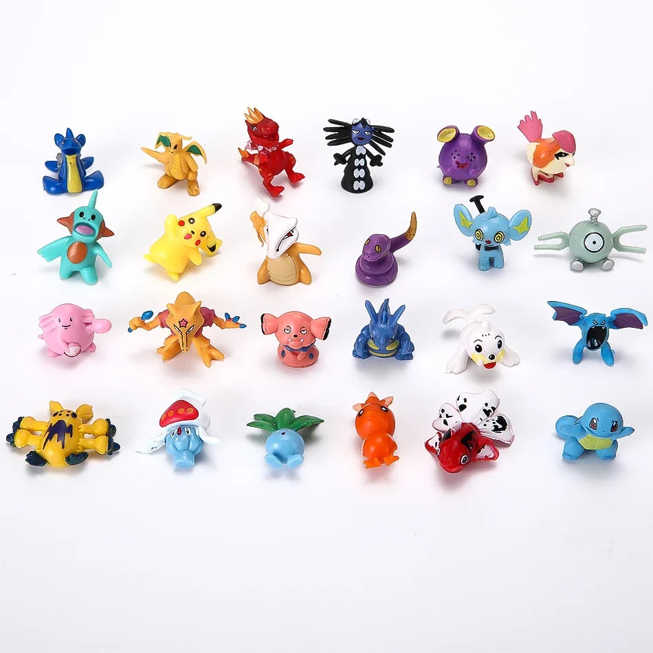144 Pcs/Lot Mini Pokemon Figure Pikachu Kids Model Toys 2-3cm Kawaii Figurine PVC Dolls 6*24pcs Toys Wholesale