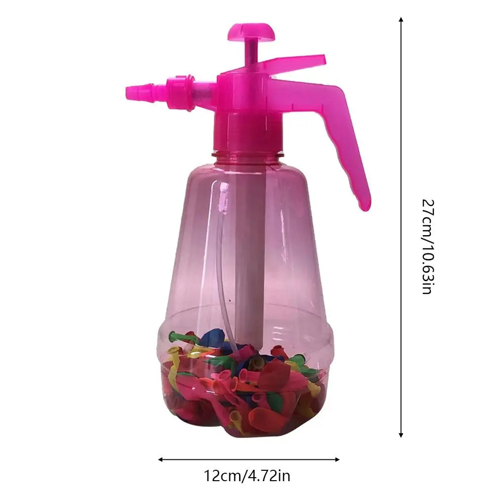 Portable Air Water Balloon Pump with Balloons for Kids Party Outdoor Toy (Random Color)