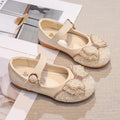 Girls' Glitter Rhinestone Synthetic-Leather Party Flats