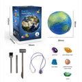 Children's Archaeology Digging Treasure Kit - Solar System Gem Ore Exploration, Science Education Toy for Kids
