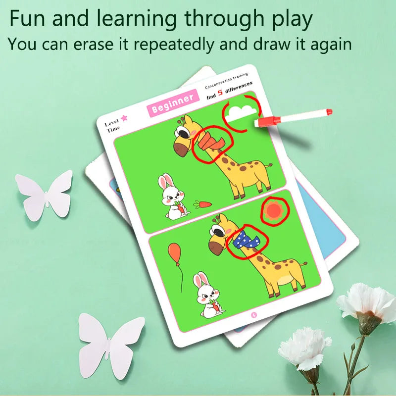 Find the Difference Reusable Activity Cards for Kids