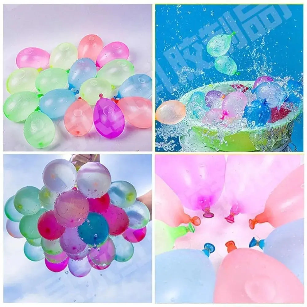 Portable Air Water Balloon Pump with Balloons for Kids Party Outdoor Toy (Random Color)