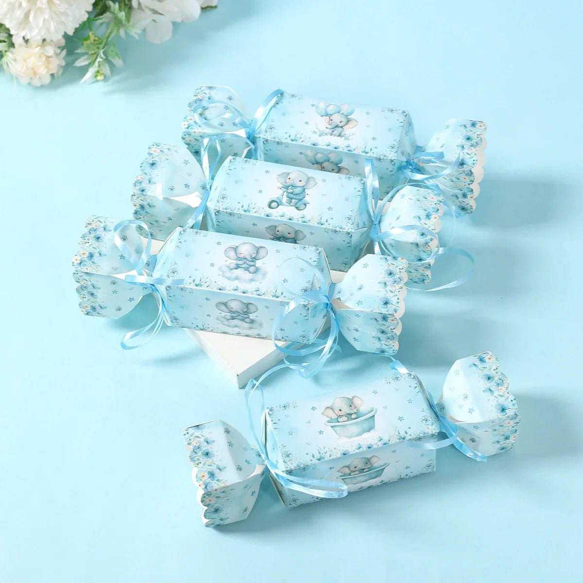 Baby Elephant Candy Box Gift Box Favor Box Birthday Party Decor Kids Boy Girl Birthday Party Supplies Favors Baby Shower Decor