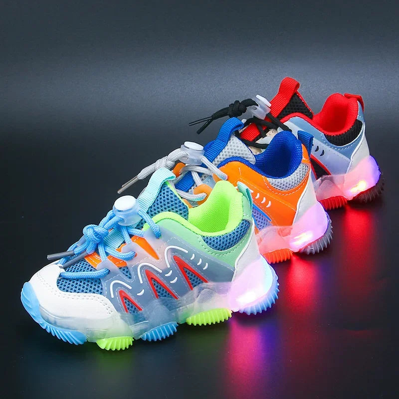 Kids' Light-Up Mesh Casual Sneakers