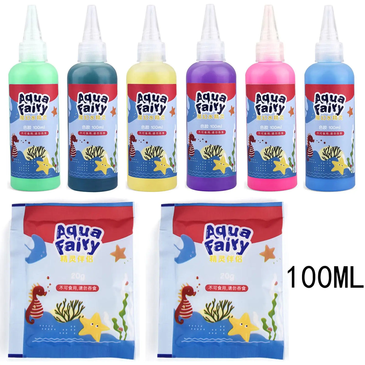 Kids DIY Water Elf Craft Kit – Montessori Painting & Origami Sticker Set with Magic Water Solution (100 ml / 3.38 fl oz)
