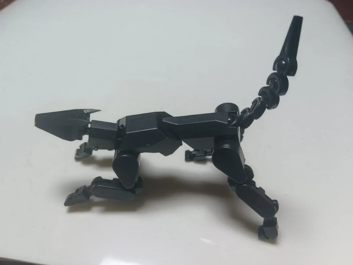 T13 Multi-Joint Robot Action Figure with Dog – 14cm Poseable Model