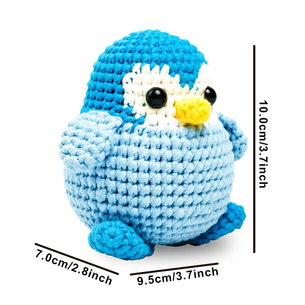Penguin Crochet Kit for Beginners Crochet Kit for Adults and Children Easy Yarn, with Instruction Manual and Video Tutorial
