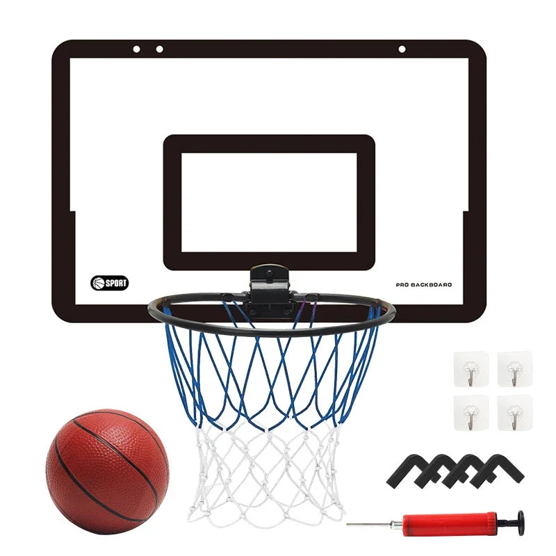 Wall Mounted Foldable Kids Basketball Hoop Set with Ball