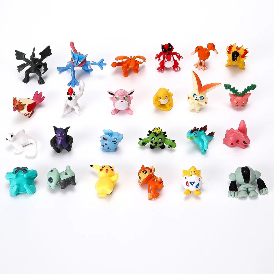 144 Pcs/Lot Mini Pokemon Figure Pikachu Kids Model Toys 2-3cm Kawaii Figurine PVC Dolls 6*24pcs Toys Wholesale