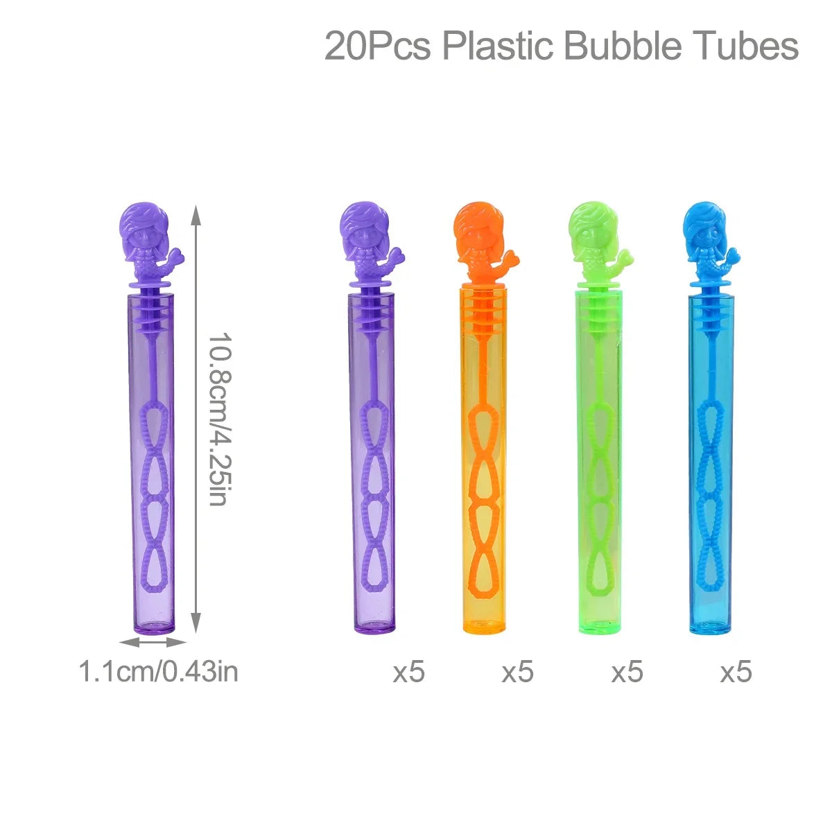 Mermaid Bubble Tube Soap Bottle Little Mermaid Birthday Party Decor Kids Wedding Baby Shower Party Gifts for Guests  Favors Toys