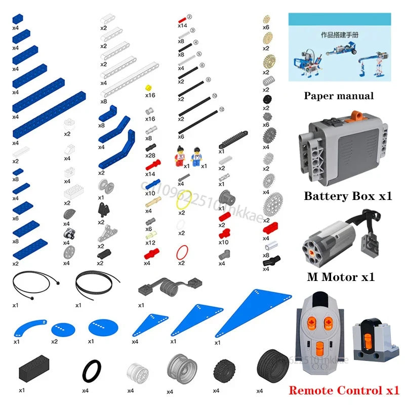 STEM 9686 Educational Set Technical Simple and Motorized Building Bricks