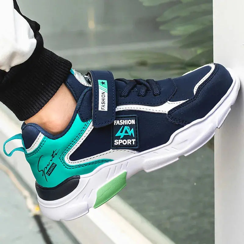 Kids' Air-Mesh Hook-and-Loop Sneakers