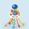 Cartoon Duck Astronaut Pull-String Montessori Sensory Toy – Silicone Teether & Grip Trainer for Babies & Toddlers