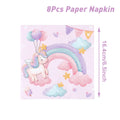 Unicorn Disposable Tableware Set Plates Cups Napkins Birthday Party Decoration Kids Boy Girl Wedding Birthday Party Supplies