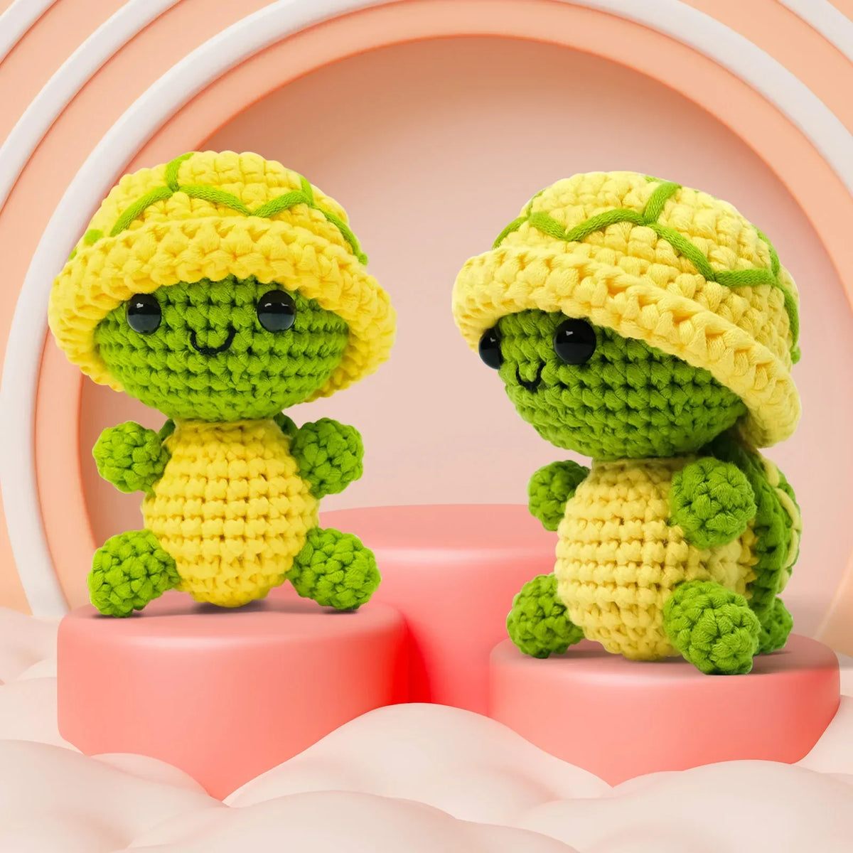 Tortoise Crochet Kit with Soft Yarn Crochet Kit with Step-by-Step Video Tutorials Learn to Crochet Animals Kits for Adults
