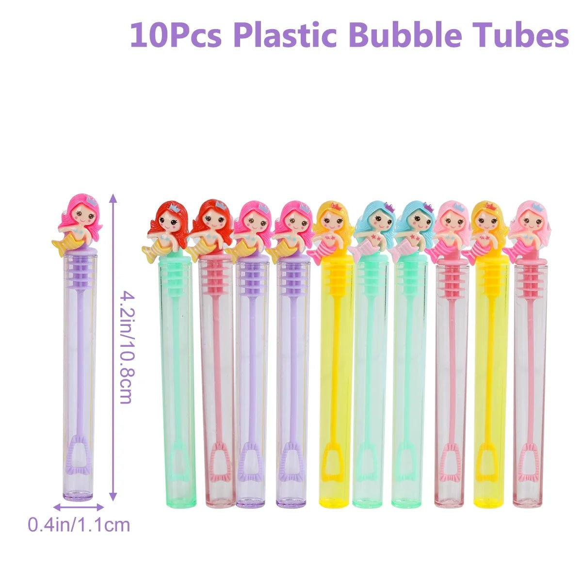 Mermaid Bubble Tube Soap Bottle Little Mermaid Birthday Party Decor Kids Wedding Baby Shower Party Gifts for Guests  Favors Toys