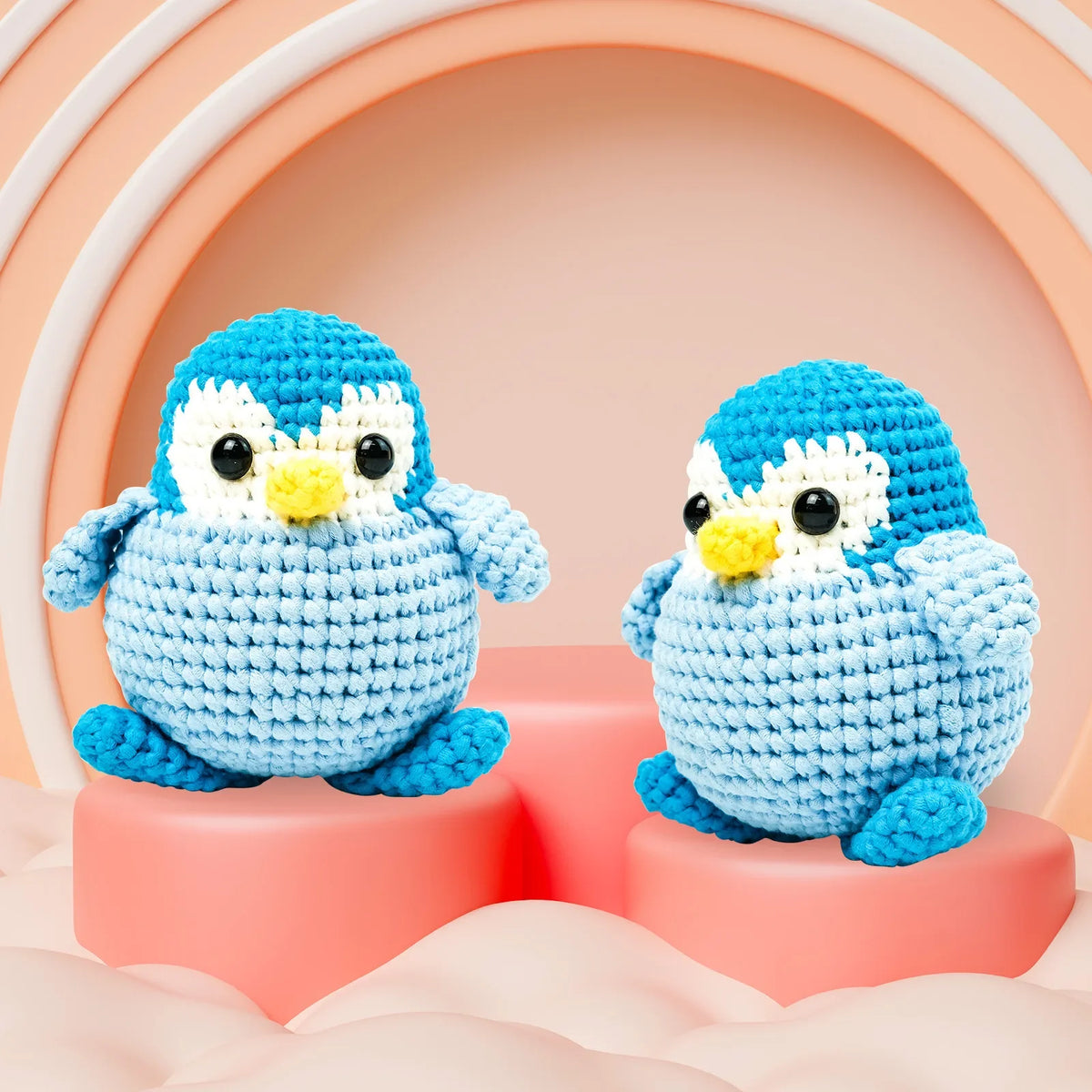 Penguin Crochet Kit for Beginners Crochet Kit for Adults and Children Easy Yarn, with Instruction Manual and Video Tutorial